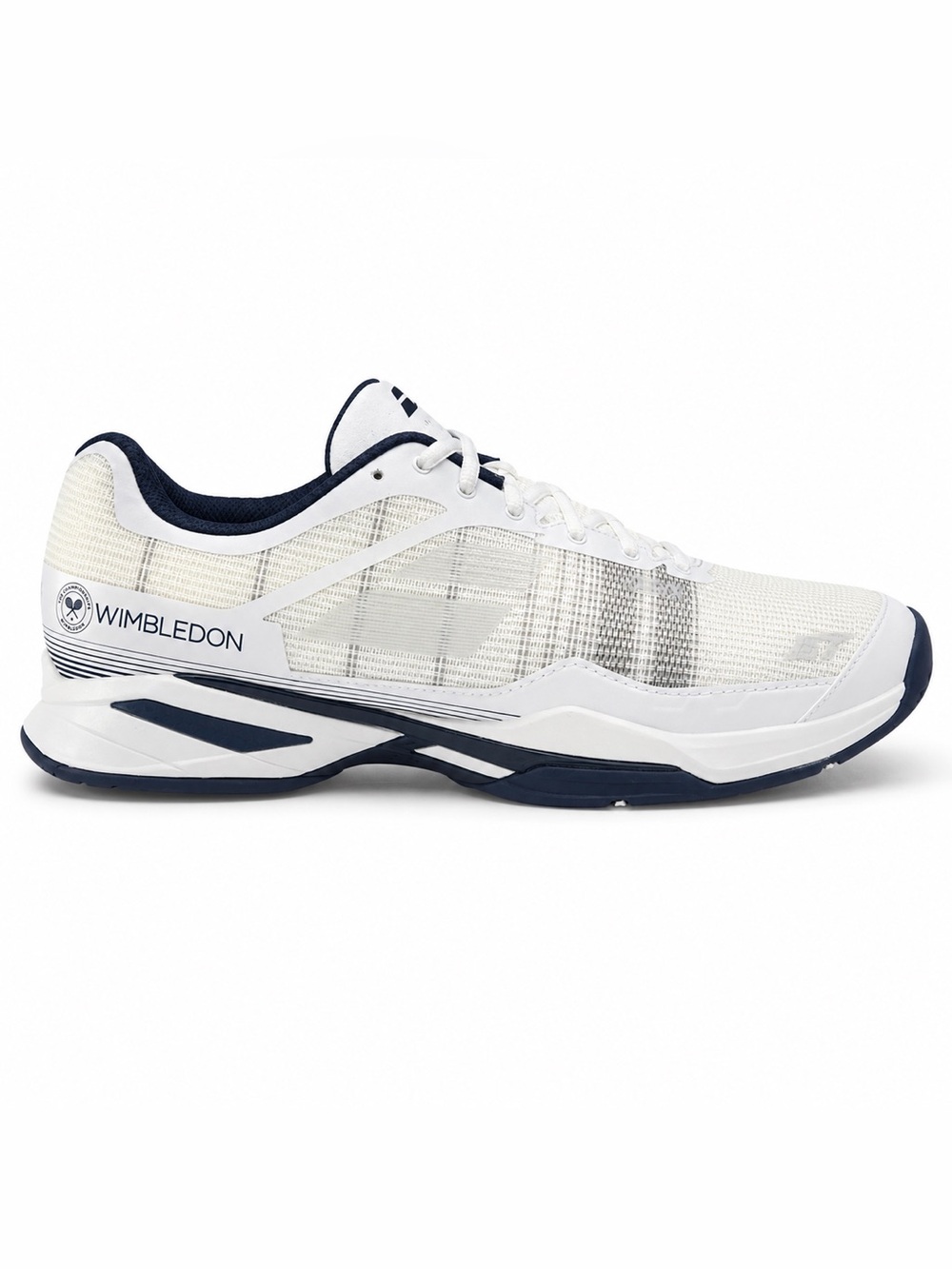Babolat Jet Mach I Wimbledon All Court Tennis Shoes Men’s 12.5 White Navy NWT